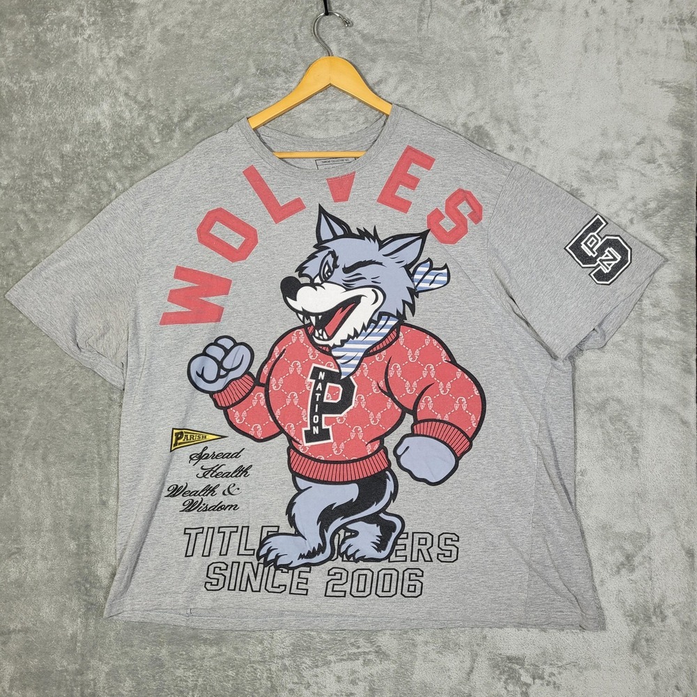 Parish Nation Wolves Shirt Mens 4XL Graphic Tee Streetwear 2006